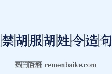 禁胡服胡姓令造句是什么意思的图片